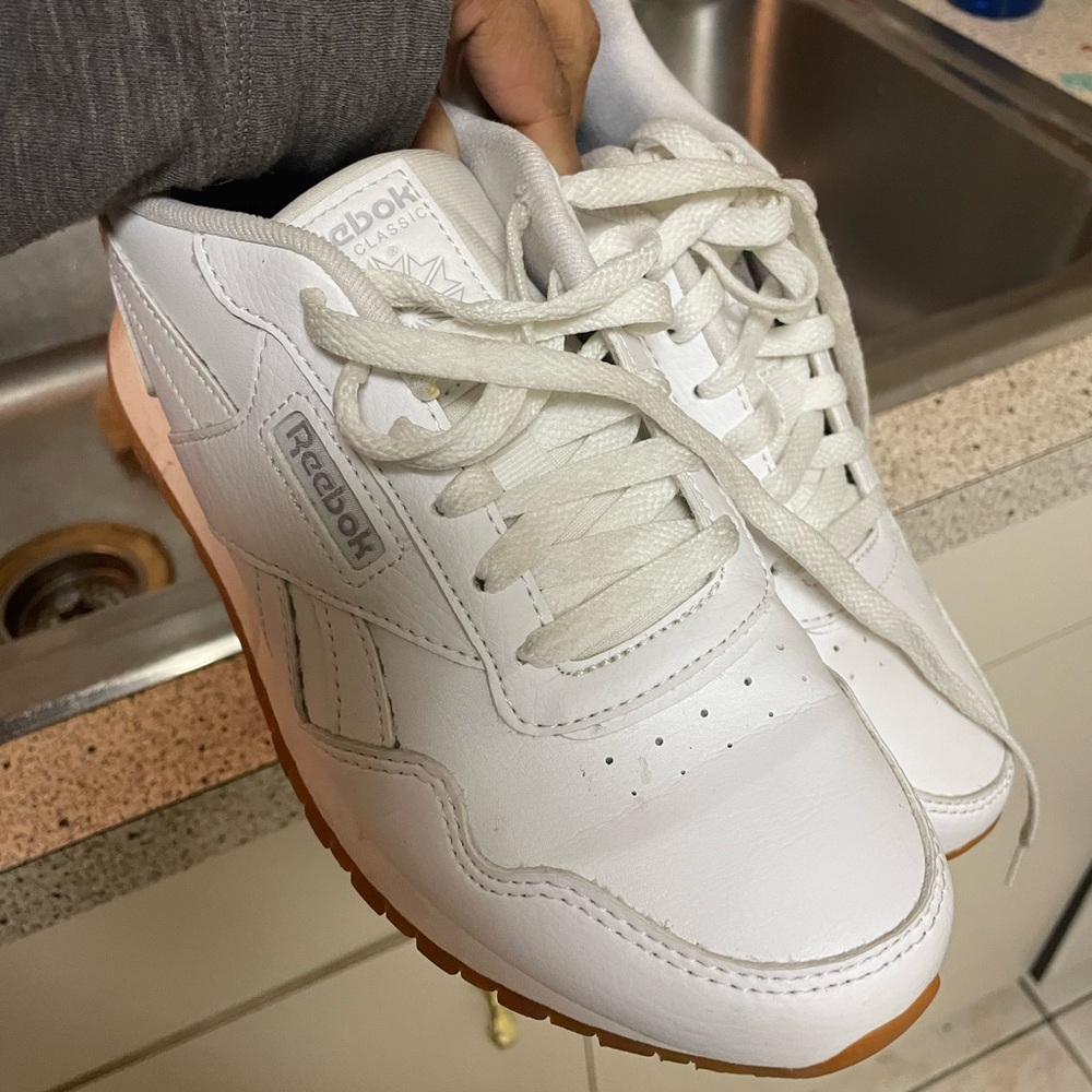 White Reebok sneakers